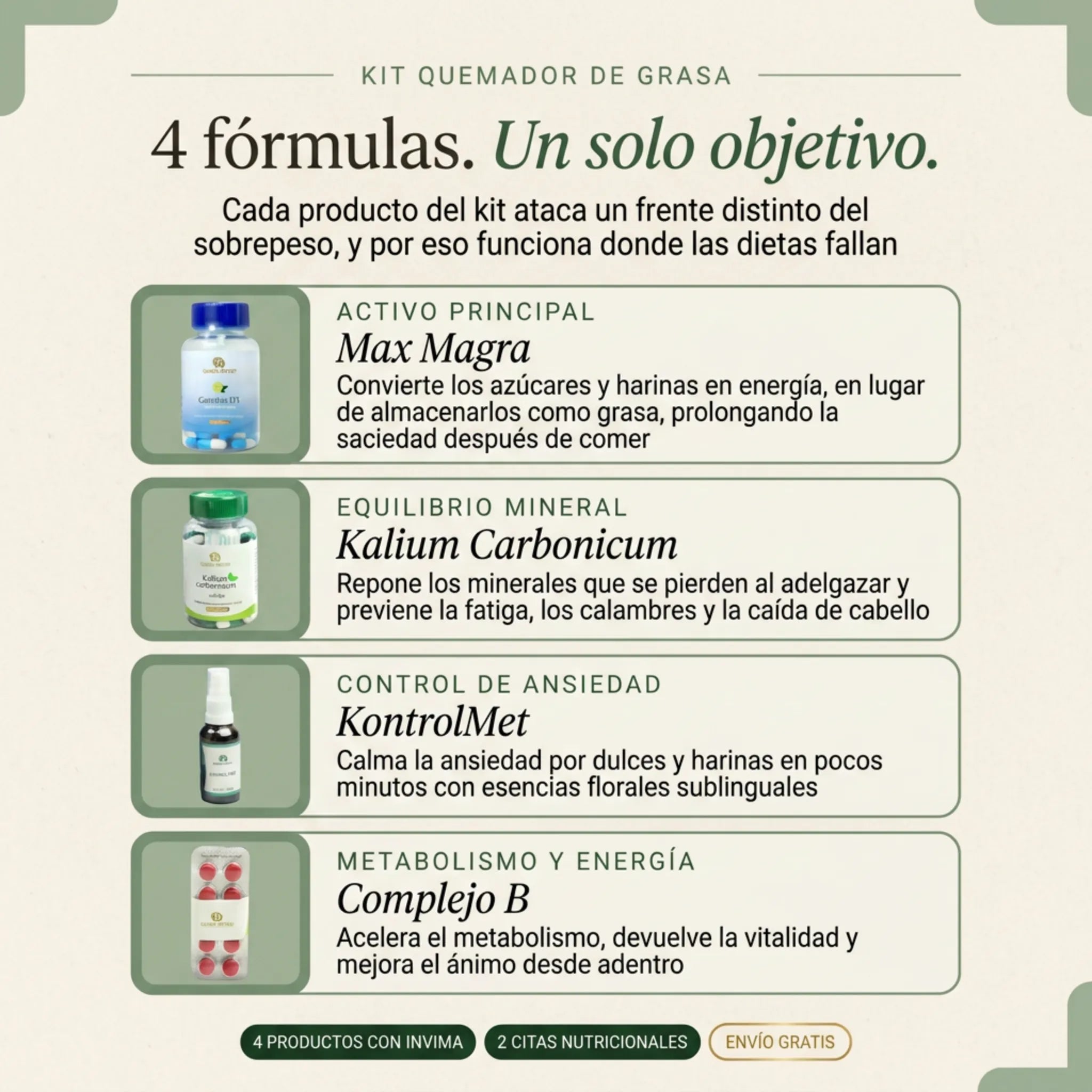 METCO RESET KIT QUEMADOR DE GRASA
